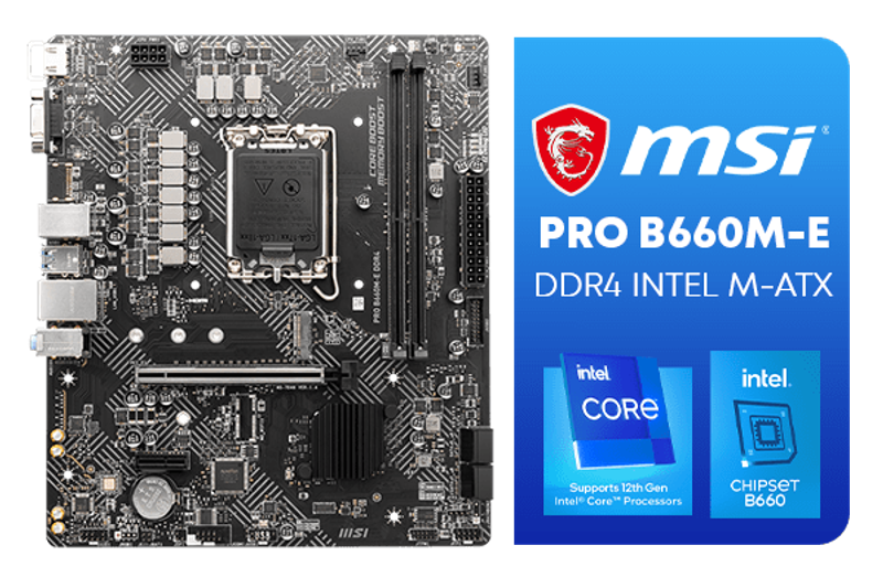 Evetech MSi Gaming PC Core i3 12th Gen 16GB RAM NVIDIA GeForce GT 710 Graphics Card