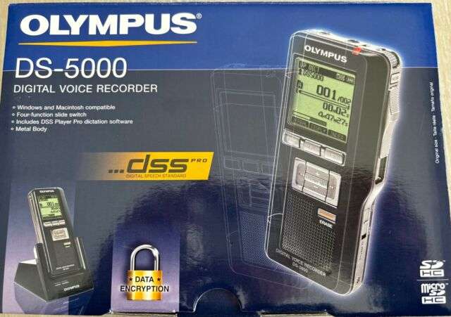 Olympus DS-5000 Digital Voice Recorder - Handheld Voice Dictation Recorder