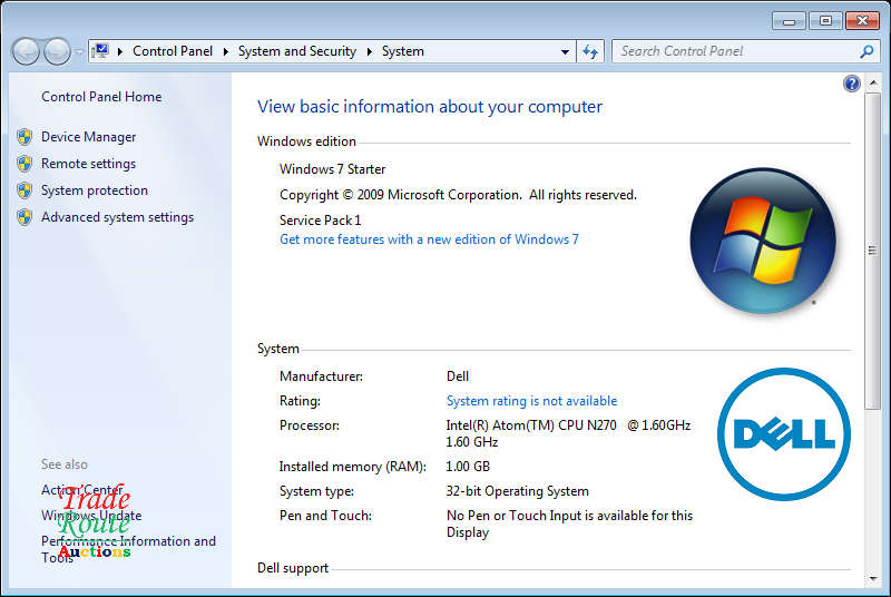 Compaq Mini 10.1-inch Netbook Intel Atom N270, 1GB RAM, 160GB HDD