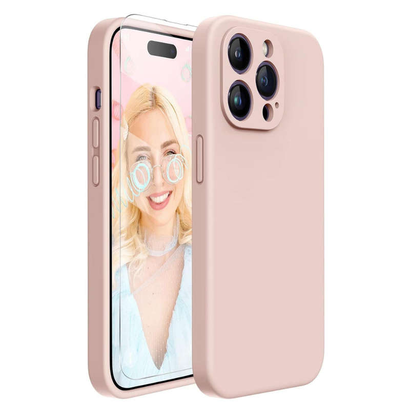 iPhone 15 Pro Max Phone Case with Screen Protector,[Upgraded Enhanced Camera Protection],Shockproof