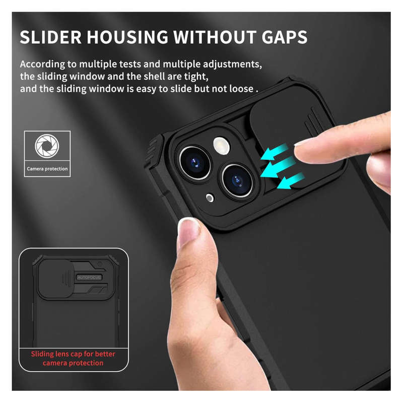 Iphone 13 pro maxCase with Slide Camera Cover, Armour Silicone TPU