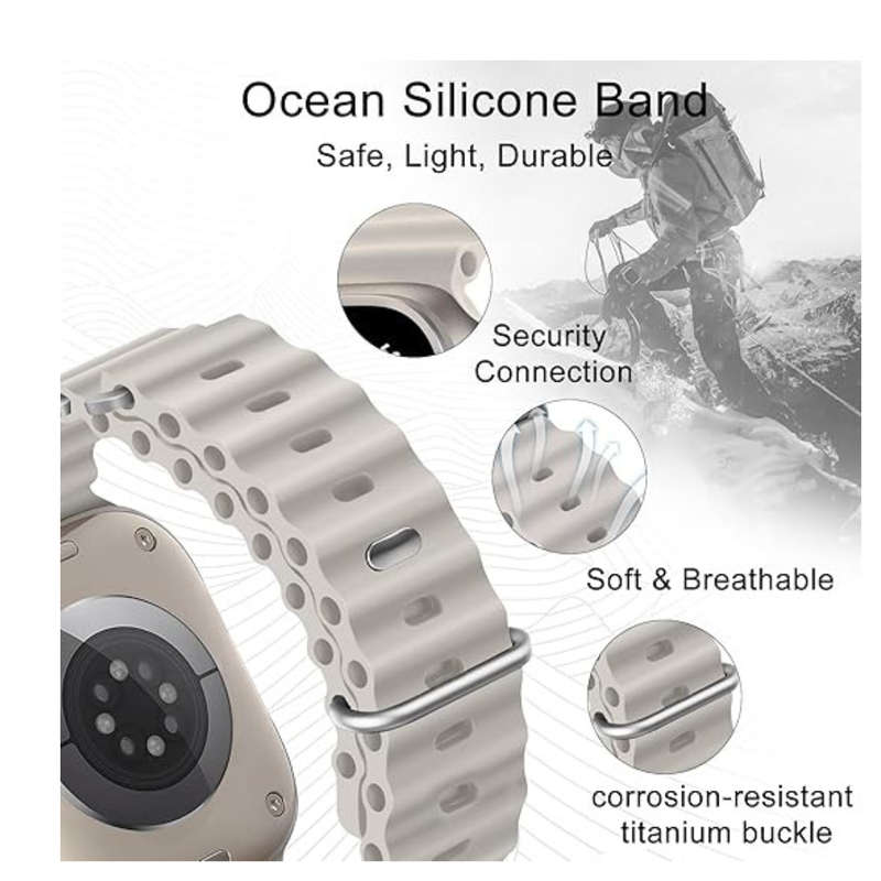 ocean Band Compatiable with Apple Watch  (Cream)