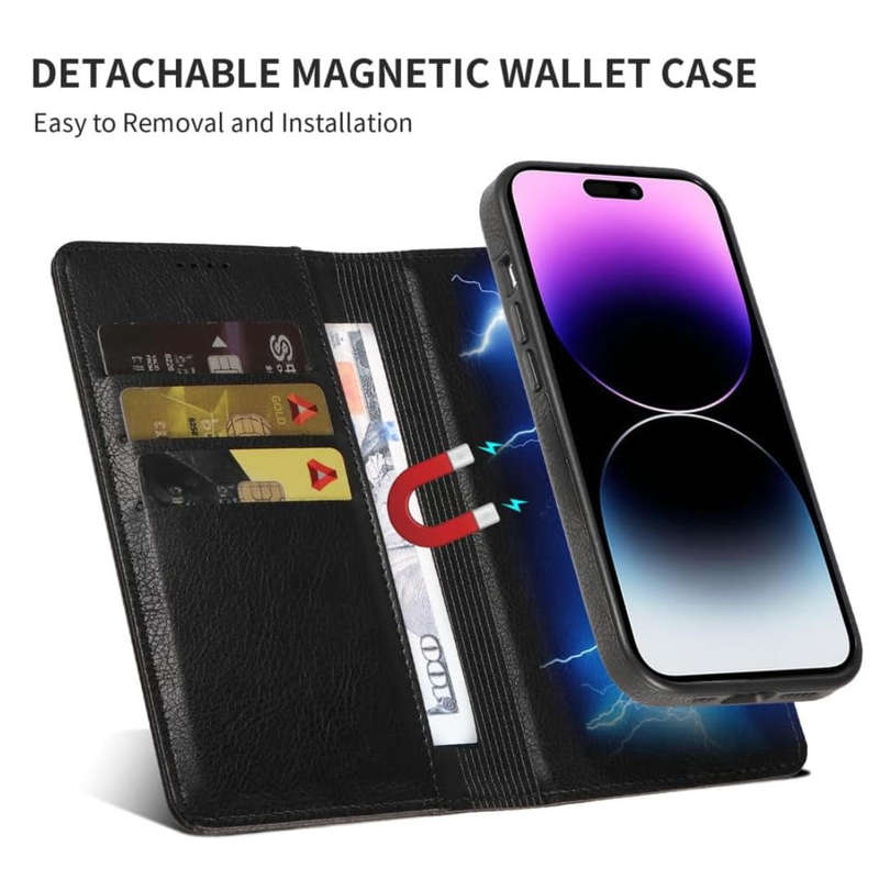 Case for iPhone 14 pro max Cover 6.7" PU Leather Case [RFID Blocking] Card Slots[Shockproof TPU] Kic