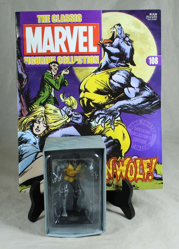 Marvel Classic - lead, hand painted figurine and book - Man-Wolf #108