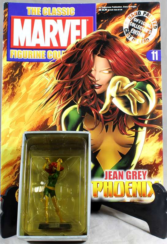 Marvel comics - lead, hand painted figurine with book - Jean Grey #11