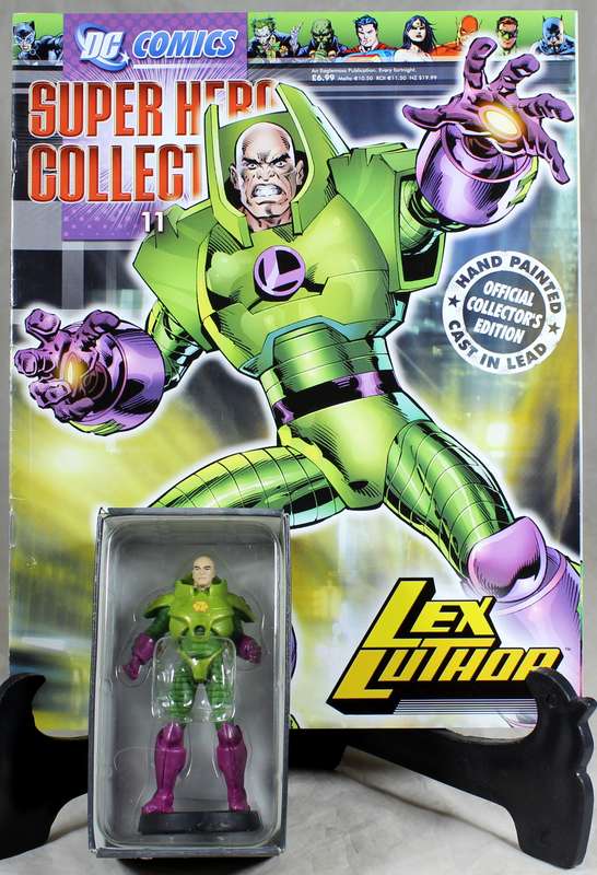 DC comics - lead, hand painted figurine with book - Lex Luthor #11