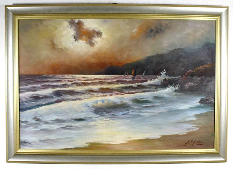 Gian Piero Garizio - Seascape and sailboats