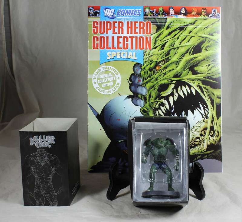 DC comics Super Hero special - lead, hand painted figurine and book - Killer Croc