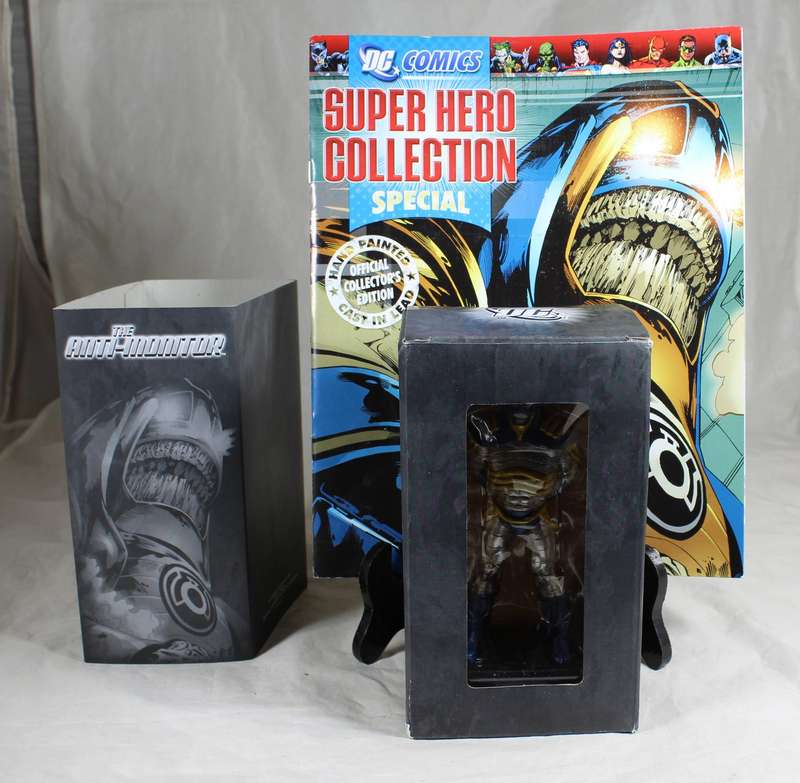 DC comics Super Hero special - lead, hand painted figurine and book - The Anti-Monitor
