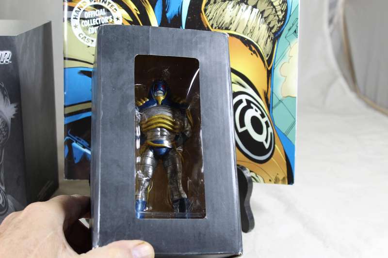 DC comics Super Hero special - lead, hand painted figurine and book - The Anti-Monitor