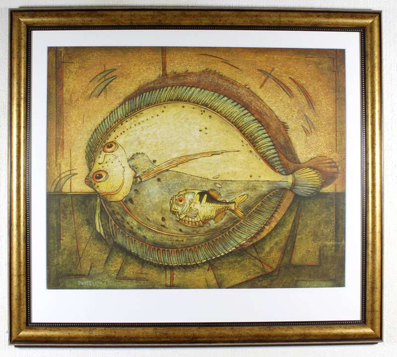 Alexis Preller - Abstract fish print