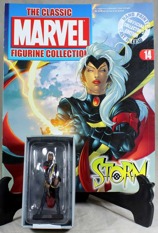 Marvel comics - lead, hand painted figurine with book - Storm #14