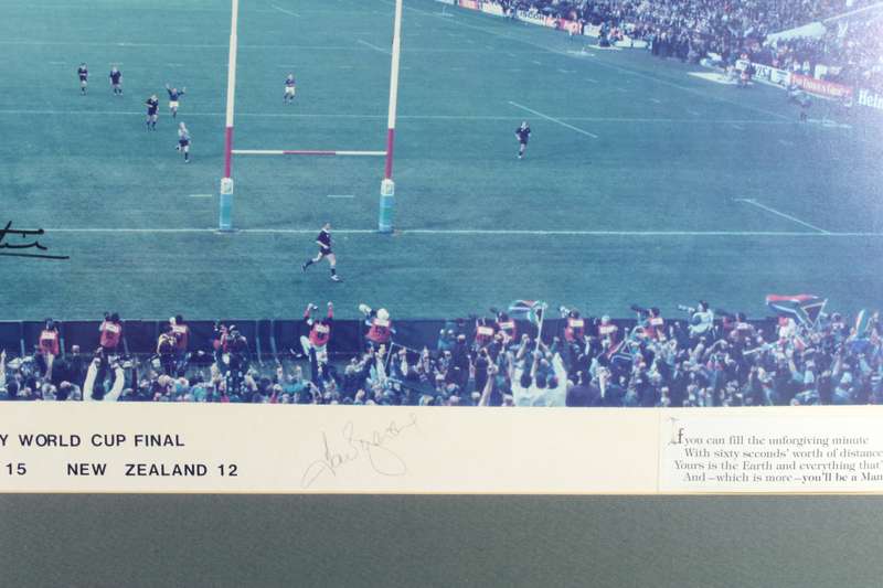 Signed 1995 Rugby World Cup poster