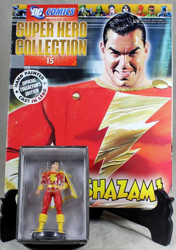 DC comics - lead, hand painted figurine with book - Shazam #15