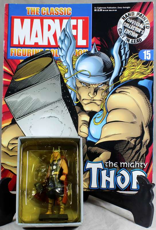 Marvel comics - lead, hand painted figurine with book - Thor #15
