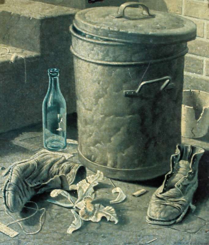 Vladimir Tretchikoff - Dustbin with broken shoes