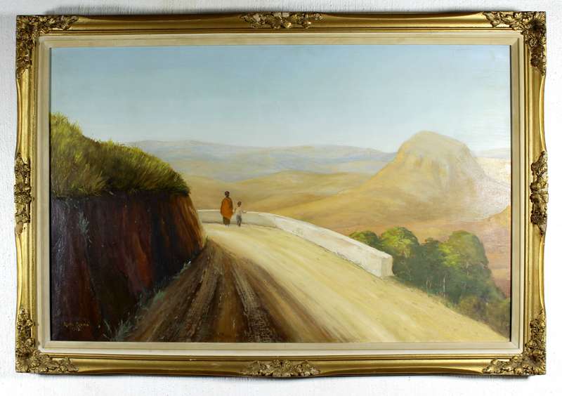 Ruth Squibb - Figures walking on a mountain road