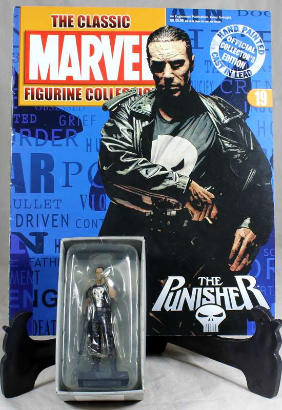Marvel comics - lead, hand painted figurine with book - The Punisher #19
