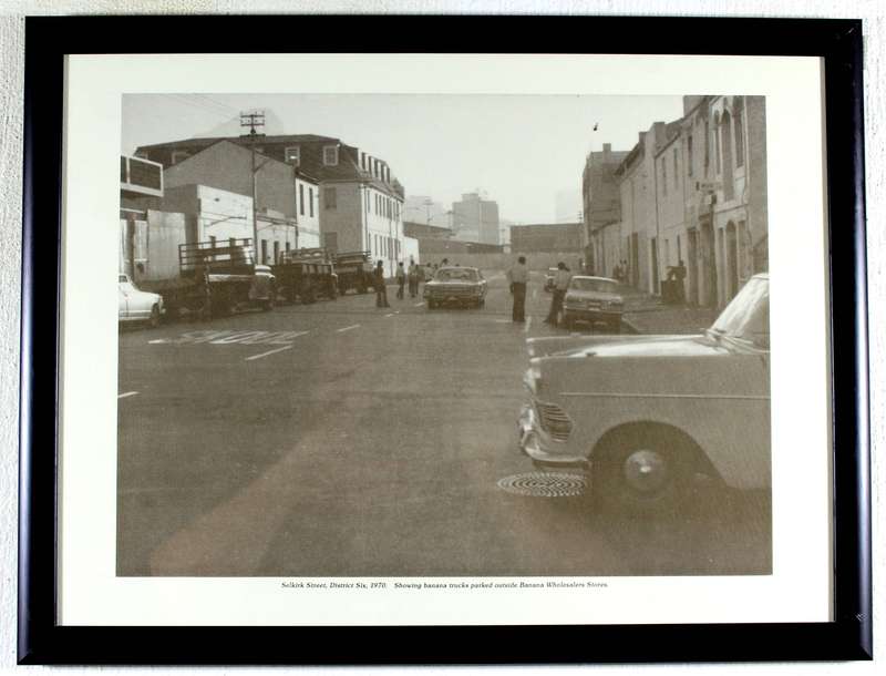 District 6, 1970 - Selkirk Street with banana wholesalers stores