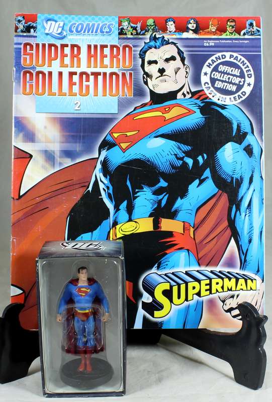 DC comics - lead, hand painted figurine with book - Superman #2