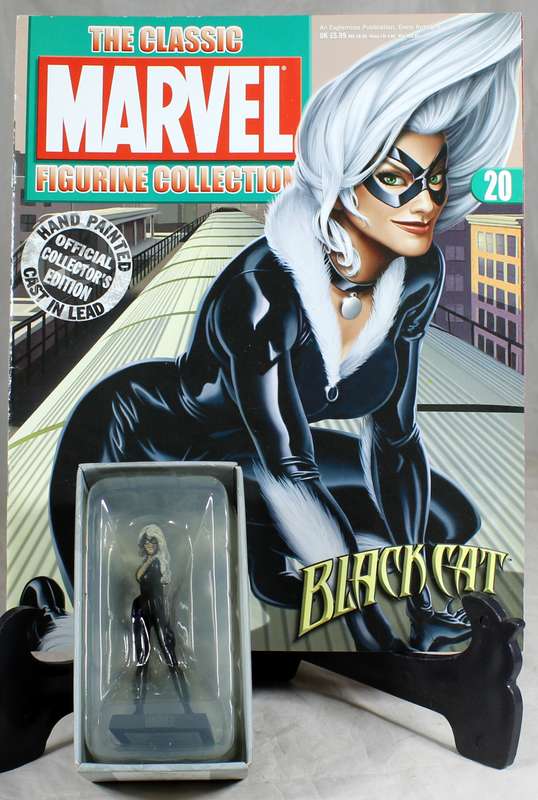 Marvel comics - lead, hand painted figurine with book - Black Cat #20