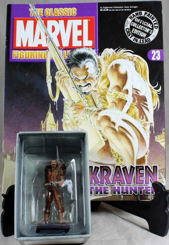 Marvel comics - lead, hand painted figurine with book - Kraven the Hunter #23