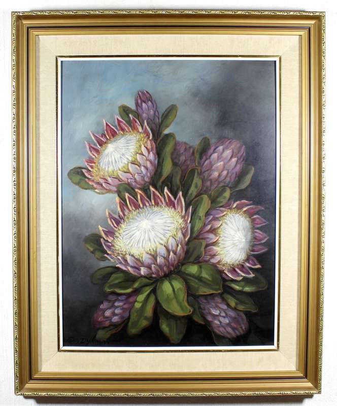 John Dykman - Still life Protea's