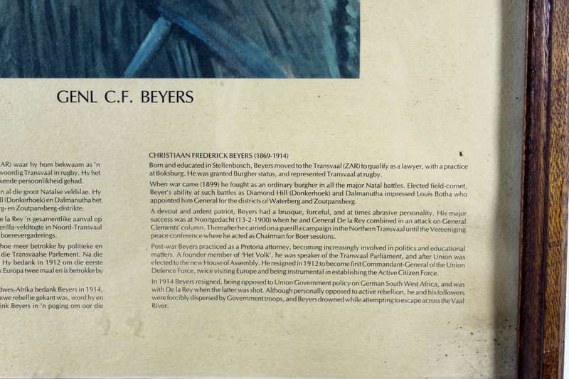 Anglo Boer War - General CF Beyers