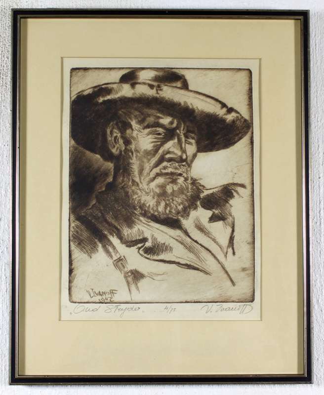 Victor Ivanoff - Ou stryder etching