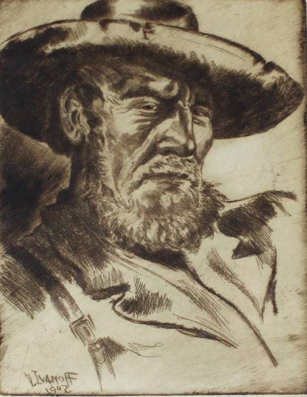 Victor Ivanoff - Ou stryder etching