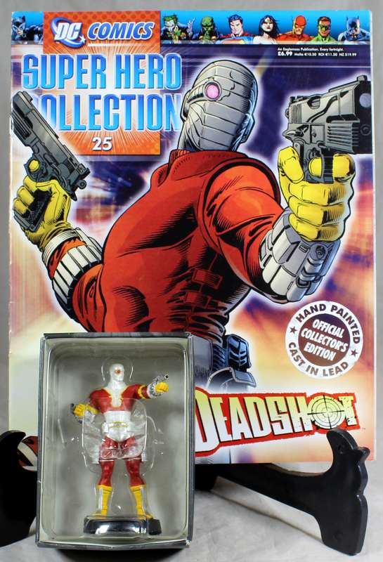 DC comics - lead, hand painted figurine with book - Deadshot #25