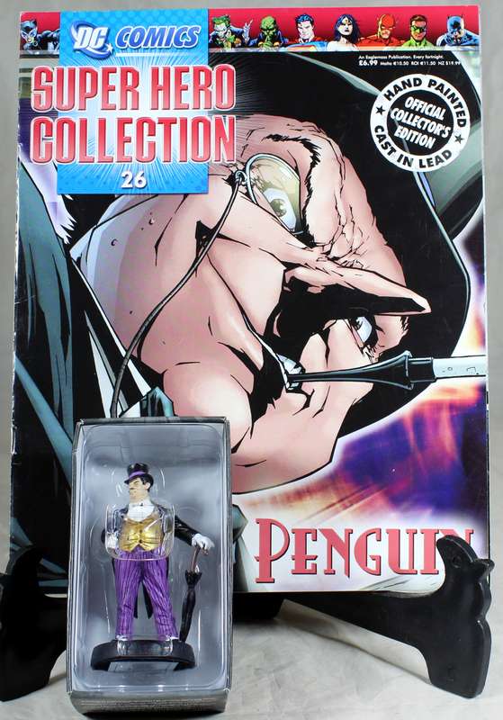 DC comics - lead, hand painted figurine with book - Penguin #26