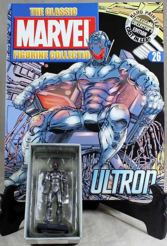 Marvel comics - lead, hand painted figurine with book - Ultron #26