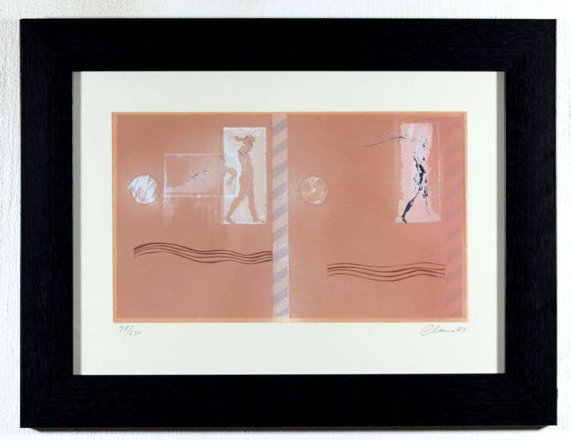 Lionel Abrahams - Abstract limited edition lithograph!
