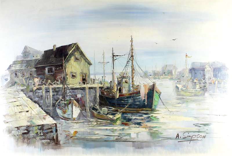 A Simpson - Harbor scene