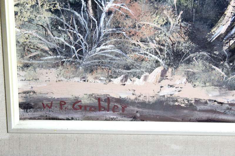 WP Grobler - Farmhouse at the foot of the mountains