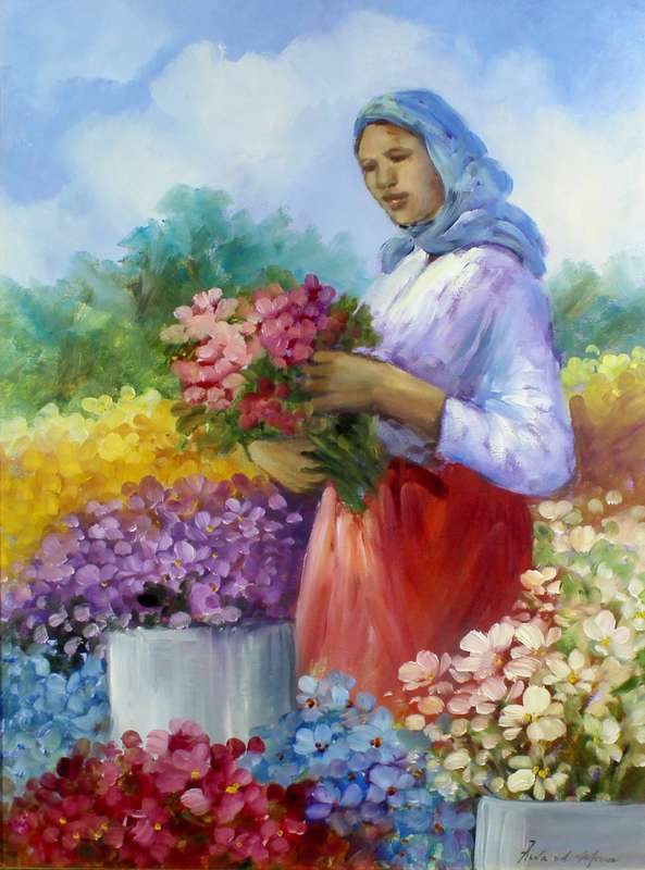 Frieda van der Merwe - Flower seller