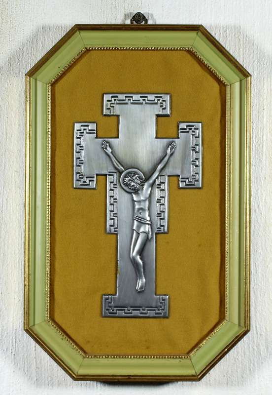 Christ on the cross - pewter work from Italy