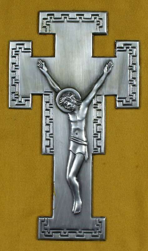 Christ on the cross - pewter work from Italy