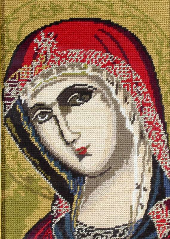 Virgin Mary portrait - small tapestry