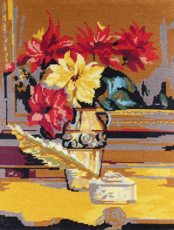 Still life flower arrangement tapestry