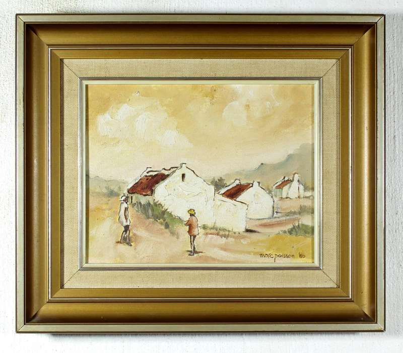 Marc Poisson - Figures at a Cape Dutch house
