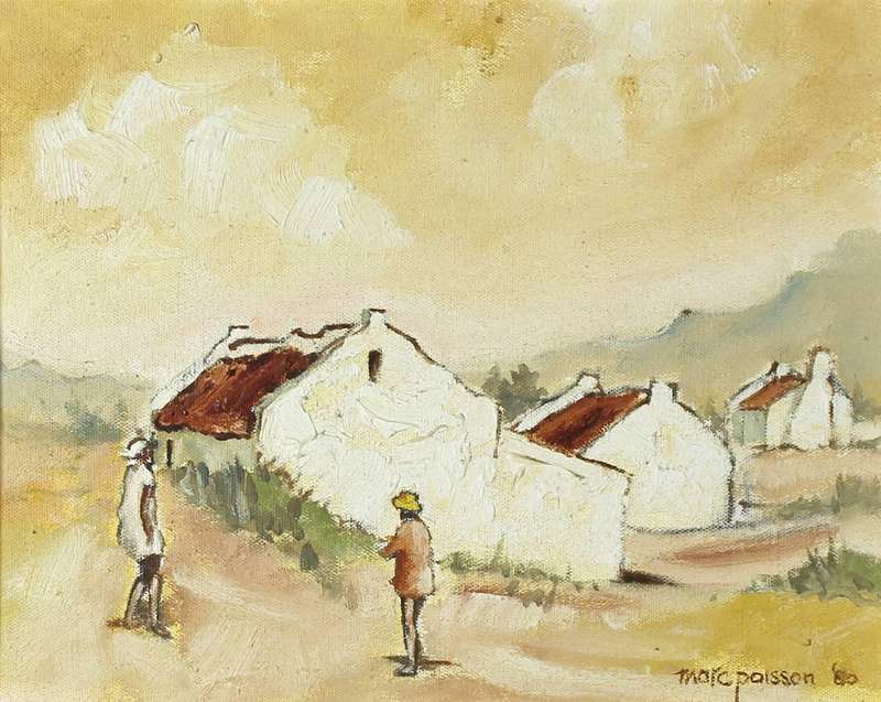 Marc Poisson - Figures at a Cape Dutch house
