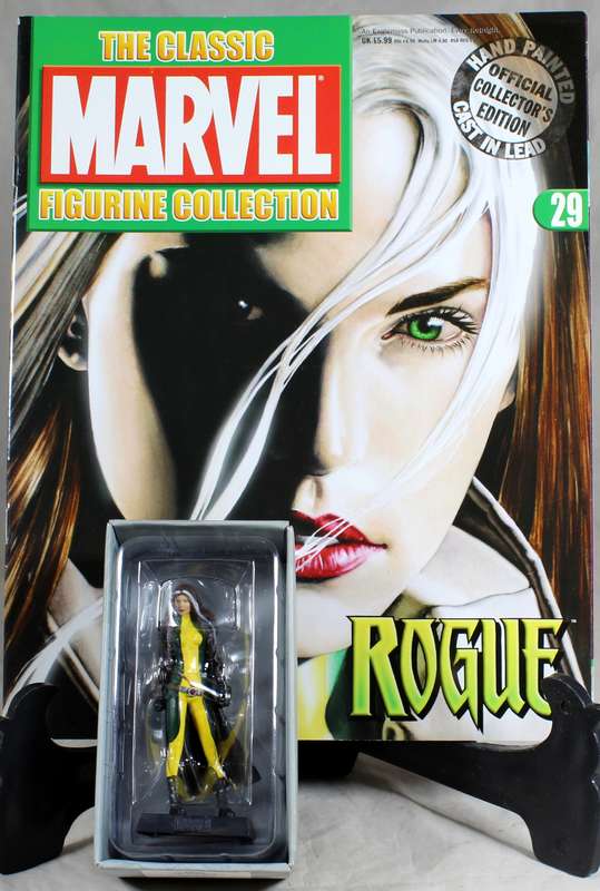 Marvel comics - lead, hand painted figurine with book - Rogue #29