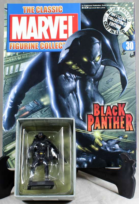 Marvel comics - lead, hand painted figurine with book - Black Panther #30