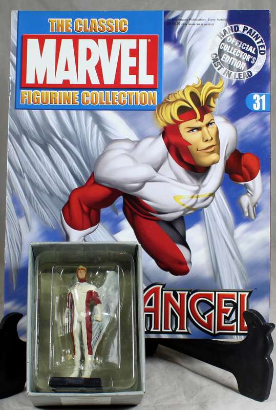 Marvel comics - lead, hand painted figurine with book - Angel #31