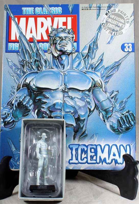 Marvel comics - lead, hand painted figurine with book - Iceman #33