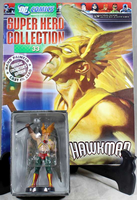 DC comics - lead, hand painted figurine with book - Hawkman #33