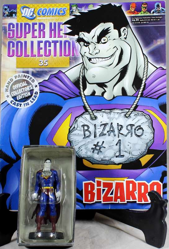 DC comics - lead, hand painted figurine with book - Bizarro #35