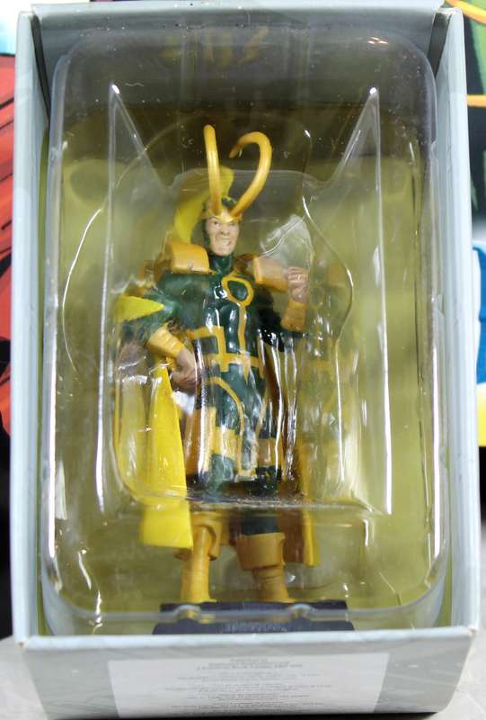 Marvel comics - lead, hand painted figurine with book - Loki #37